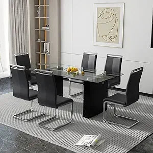 Brillare 7-Piece Glass Dining Set
