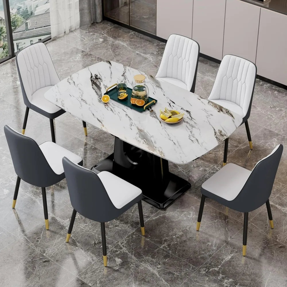 Marbello 7-Piece Modern Dining Set — 6 Seats