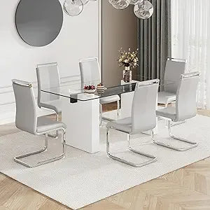 Brillare 7-Piece Glass Dining Set