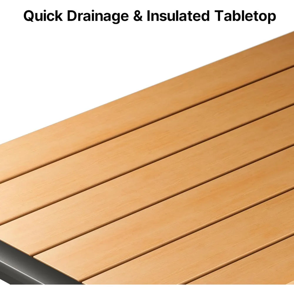 4-Piece Outdoor Patio Furniture Set with Coffee Table and Removable Cushions, Metal Patio Conversation Set for Family, Yard