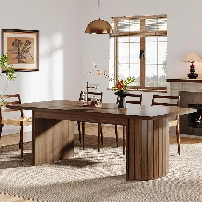 Torino Extra-Long Farmhouse Dining Table — Seats 6–8