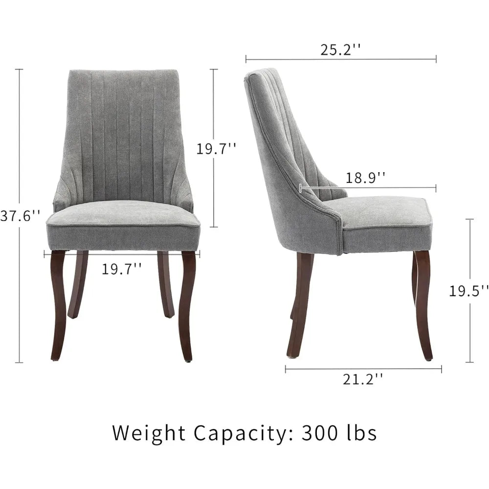 Casae Mid Century Dining Chairs Set Six Velvet Upholstered Wood Legs