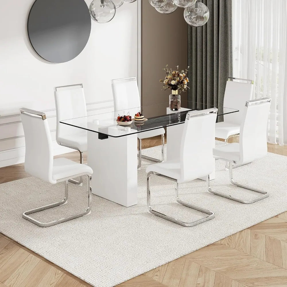 Brillare 7-Piece Glass Dining Set