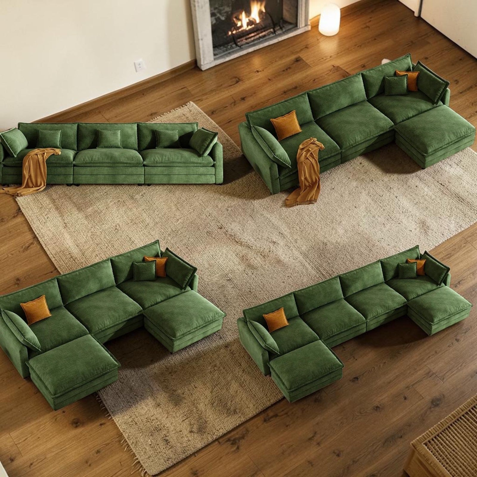 Avelin L-Shaped Cloud Sectional Sofa