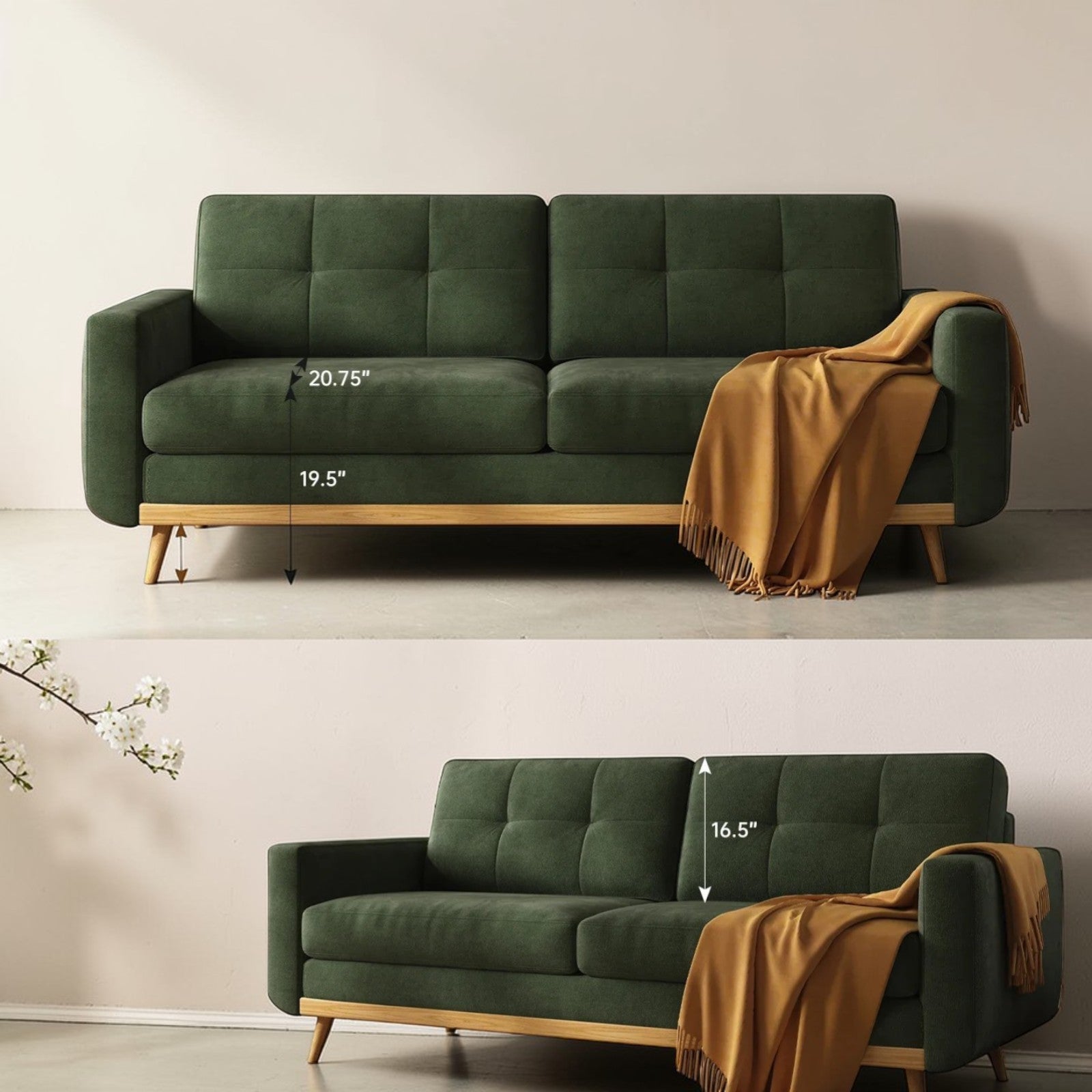 Elvoro Mid-Century Loveseat